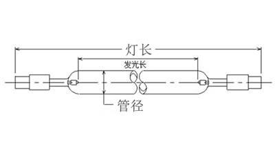 东芝中压紫外线灯-外形尺寸